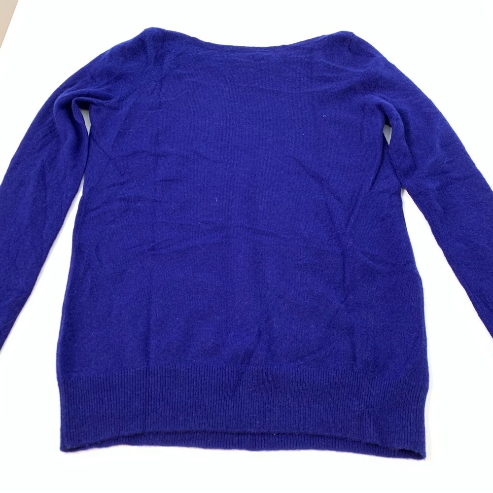 Cashmere Etam Sweater Pullover Cobalt Blue Sz Small Lovely Cashmere Quiet Luxury - Picture 10 of 11